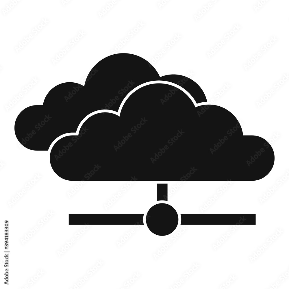 Server data cloud icon. Simple illustration of server data cloud vector icon for web design isolated on white background Server data cloud icon. Simple illustration of server data cloud vector icon for web design isolated on white background