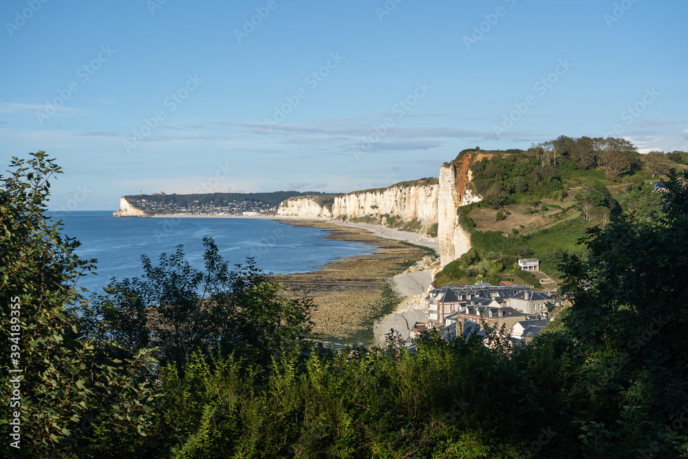 Vue panoramique sur Yport et sa plage, Normandie Vue panoramique sur Yport et sa plage, Normandie
