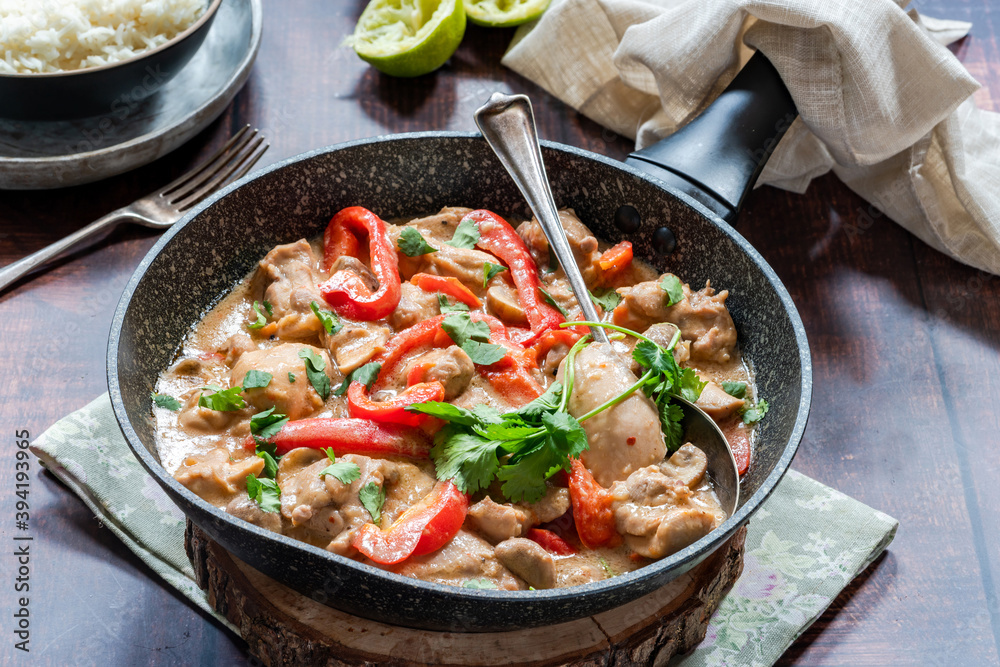 Indonesian-style chicken in peanut butter sauce Indonesian-style chicken in peanut butter sauce