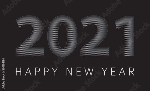 2021 Happy New Year Silver