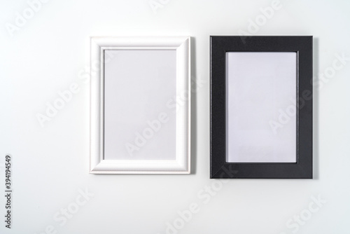 Photo frame portrait in white background