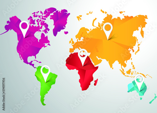 World map design vector illustration photo