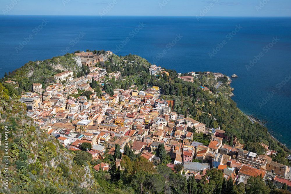 Taormina - The outlook over the city.
