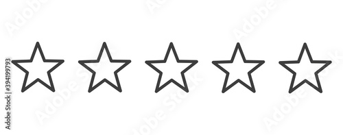 Star vector icons. Set of star symbols isolated on white background