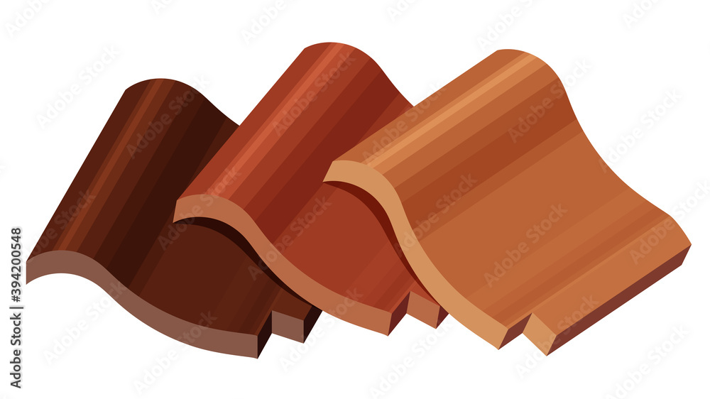 茶色い瓦のイラスト Stock Vector Adobe Stock