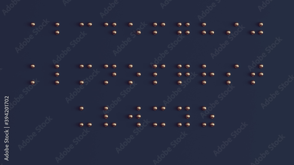Braille Visually Impaired Writing System Symbol Formed out of Bronze ...