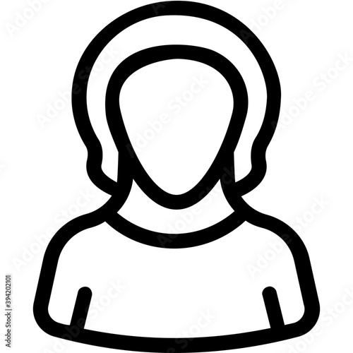 

Lady Line Vector Icon

