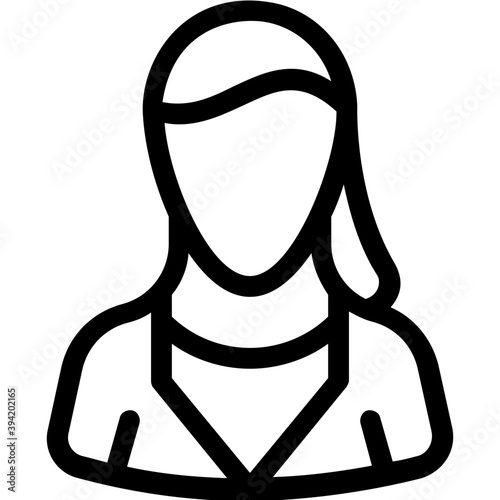 

Lady Line Vector Icon
