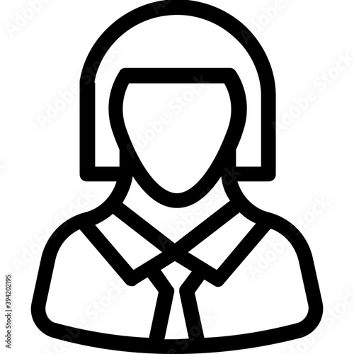 

Lady Line Vector Icon
