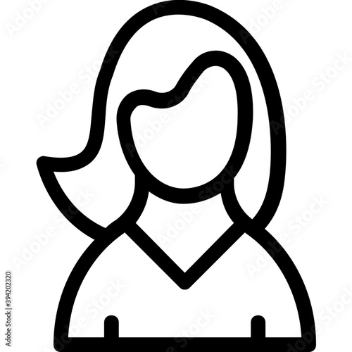 

Lady Line Vector Icon
