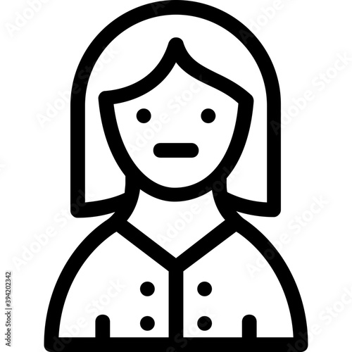 
Lady Line Vector Icon

