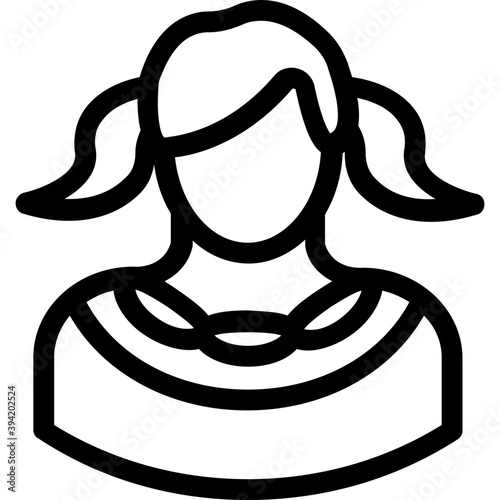 
Lady Line Vector Icon
