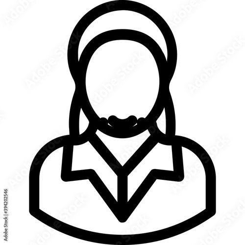 
Lady Line Vector Icon
