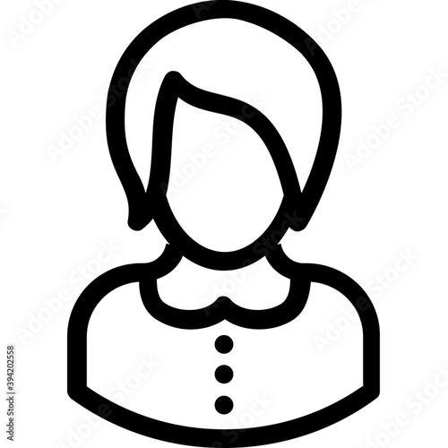 
Lady Line Vector Icon
