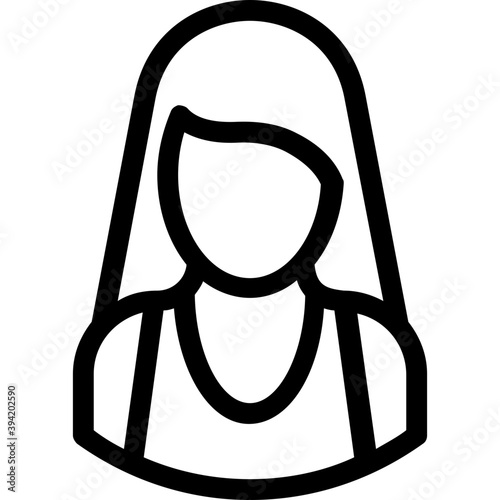 
Lady Line Vector Icon
