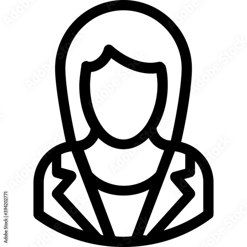 
Lady Line Vector Icon
