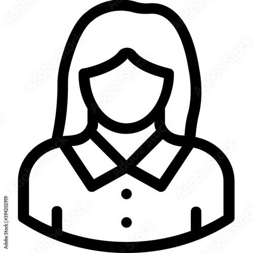 
Lady Line Vector Icon
