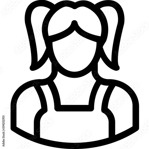 
Lady Line Vector Icon
