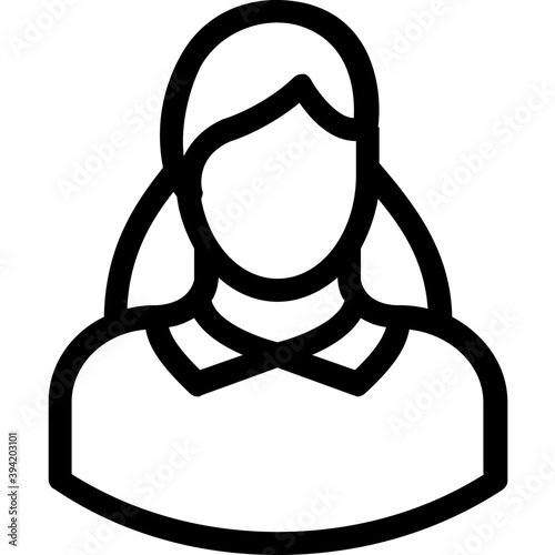 
Lady Line Vector Icon
