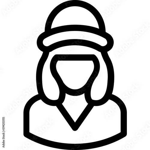 
Lady Line Vector Icon
