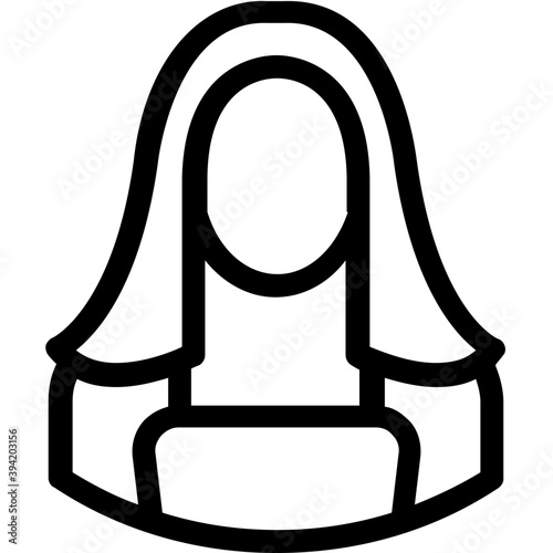 
Lady Line Vector Icon
