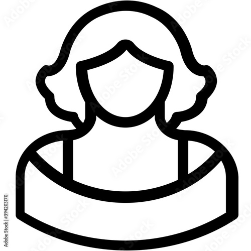 
Lady Line Vector Icon

