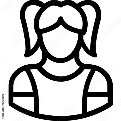 
Lady Line Vector Icon
