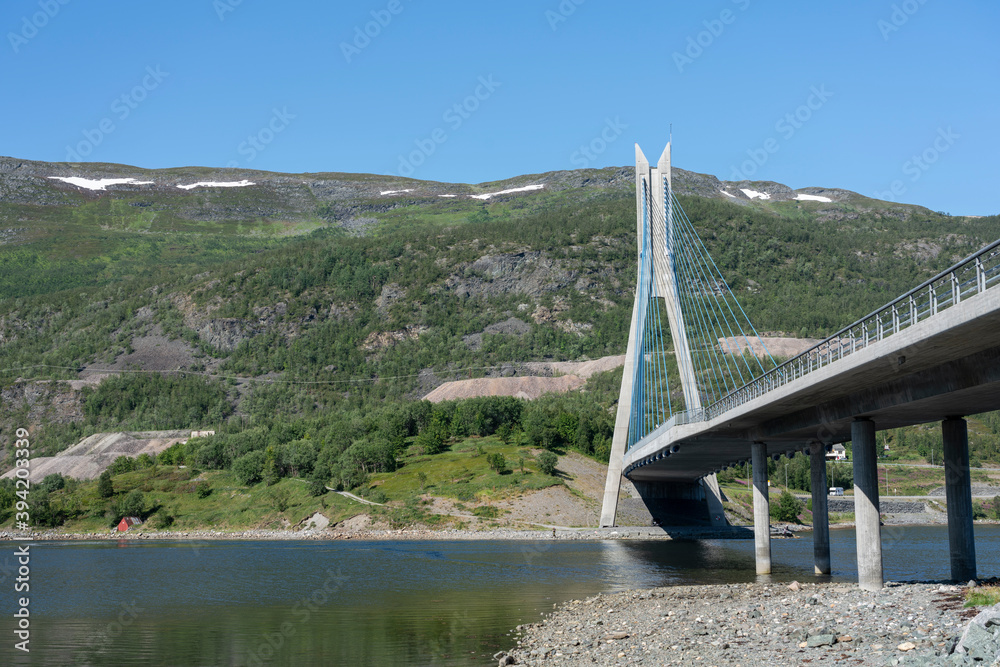 Kaafjord bridge, Finnmark, Norway. 