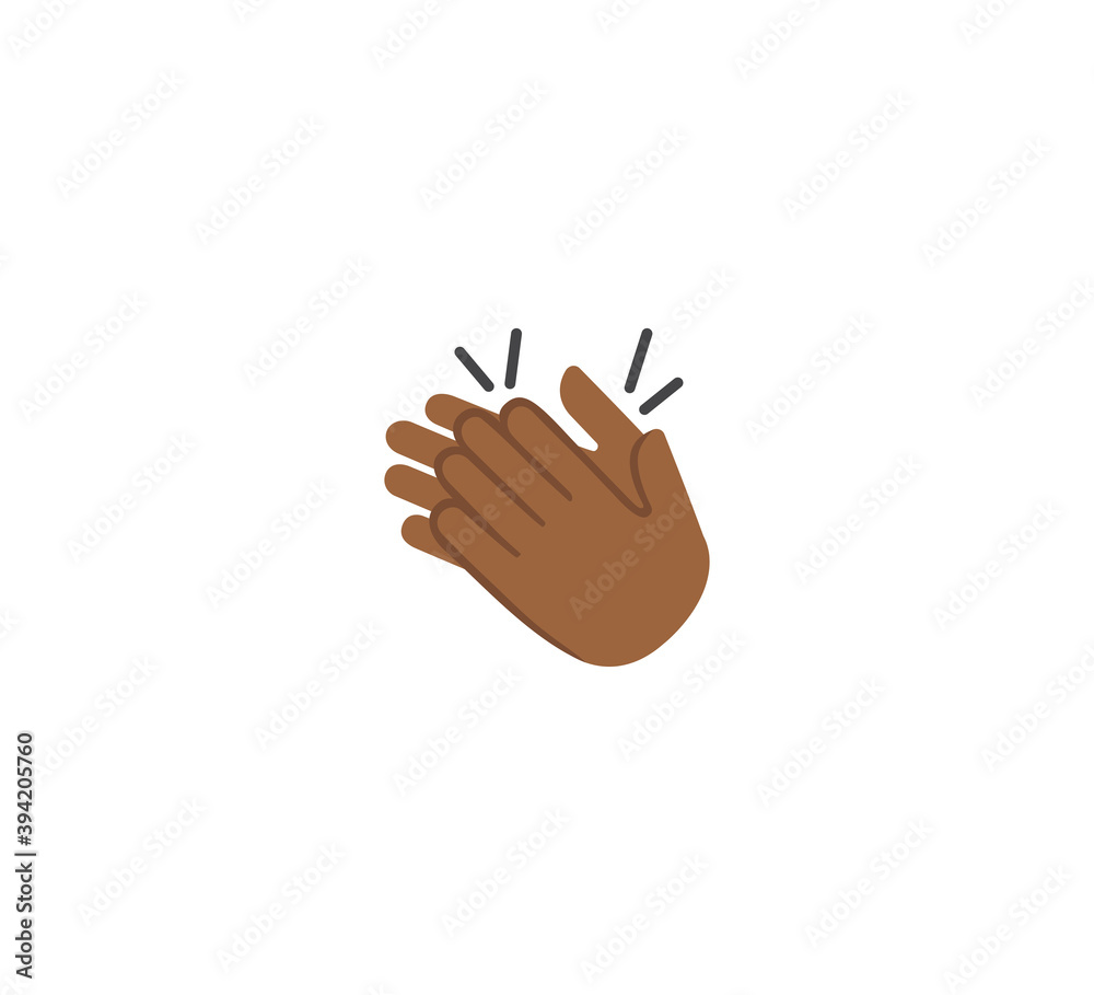 Clapping hands emoji gesture vector isolated icon illustration. Clapping hands gesture icon Clapping hands emoji gesture vector isolated icon illustration. Clapping hands gesture icon