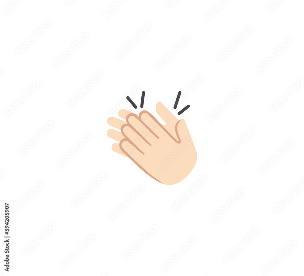 Clapping hands emoji gesture vector isolated icon illustration. Clapping hands gesture icon Clapping hands emoji gesture vector isolated icon illustration. Clapping hands gesture icon