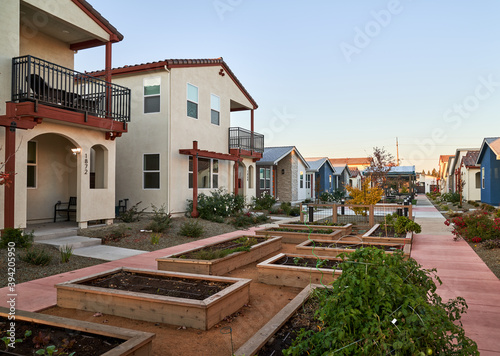Exterior of Single Family Residential Neighborhood in Chico, California 