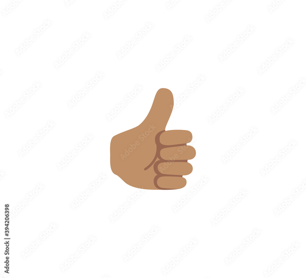 Thumb up emoji gesture vector isolated icon illustration. Like button gesture icon Thumb up emoji gesture vector isolated icon illustration. Like button gesture icon