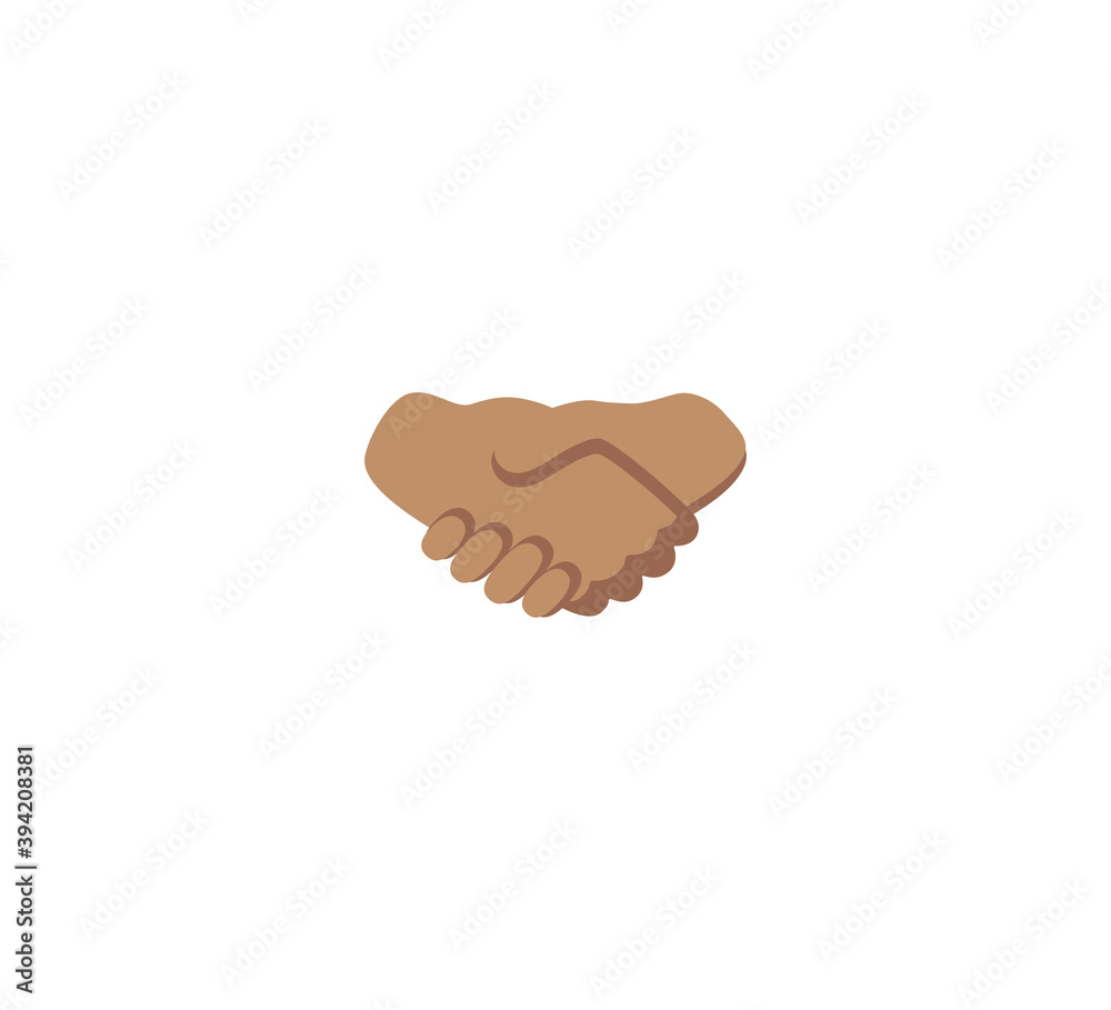 Handshake emoji gesture vector isolated icon illustration. Handshake gesture icon Handshake emoji gesture vector isolated icon illustration. Handshake gesture icon