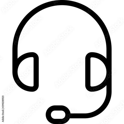 
Headphone Vector Line Icon
