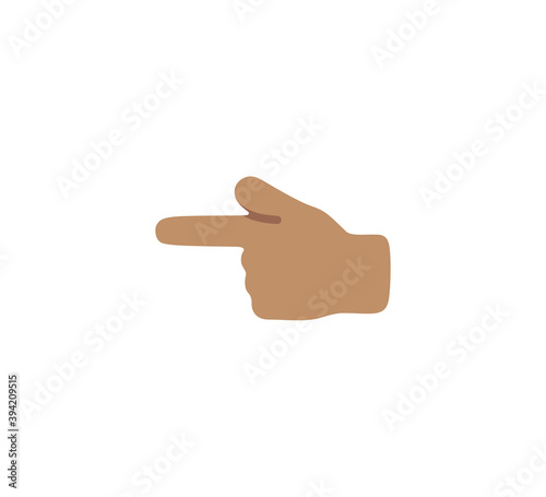 Index Finger Pointing Left emoji gesture vector isolated icon illustration. Index Finger Pointing Left gesture icon
