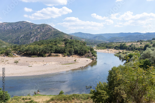 Fototapeta Naklejka Na Ścianę i Meble -  Arda River meander and Ivaylovgrad Reservoir, Bulgaria