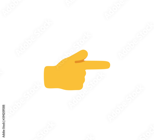 Index Finger Pointing Right emoji gesture vector isolated icon illustration. Index Finger Pointing Right gesture icon