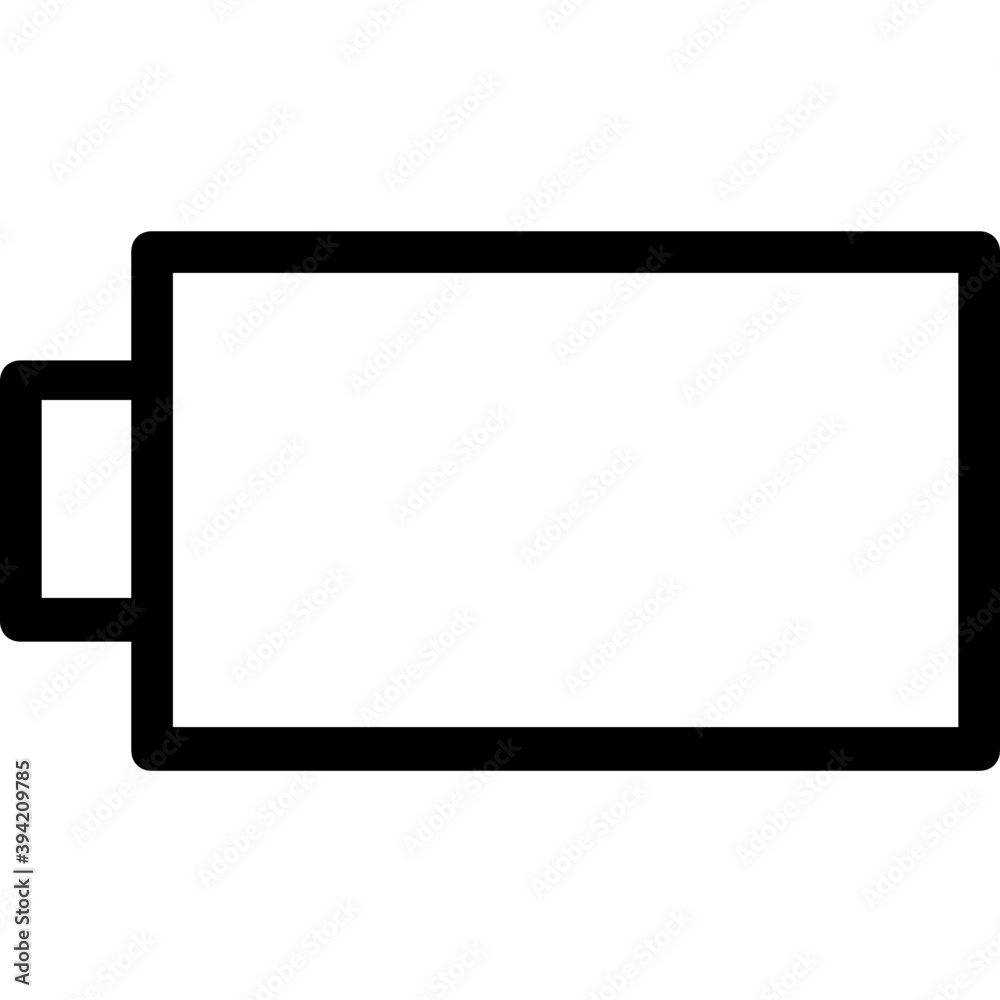 
Empty Battery Vector Line Icon
