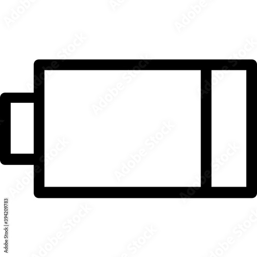  Empty Battery Vector Line Icon 