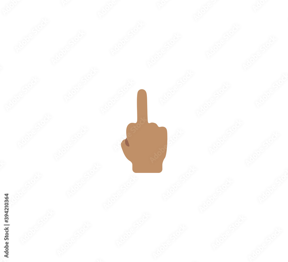Middle finger emoji gesture vector isolated icon illustration. Middle finger gesture icon Middle finger emoji gesture vector isolated icon illustration. Middle finger gesture icon