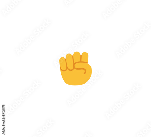 Raised fist emoji gesture vector isolated icon illustration. Raised fist gesture icon