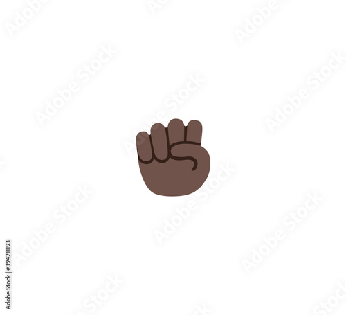 Raised fist emoji gesture vector isolated icon illustration. Raised fist gesture icon