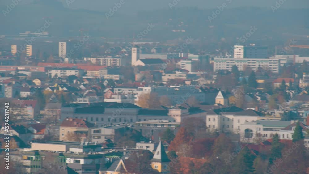 Pan across Wels city Pan across Wels city