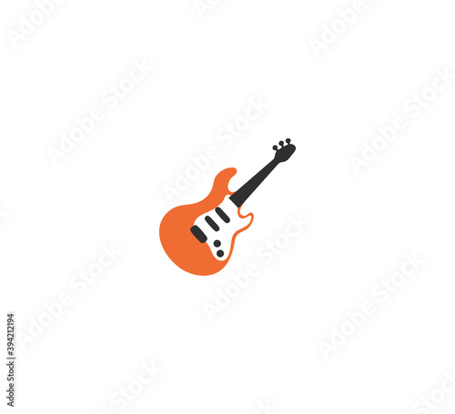 Electro guitar vector isolated icon illustration. Guitar icon