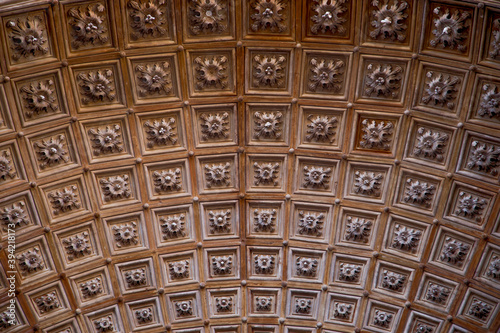 Detail of entrance arch of Cathedral La Seu, Palma, Mallorca