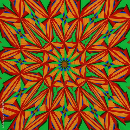 kaleidoscope of geometric multicolored patterns.abstract background.