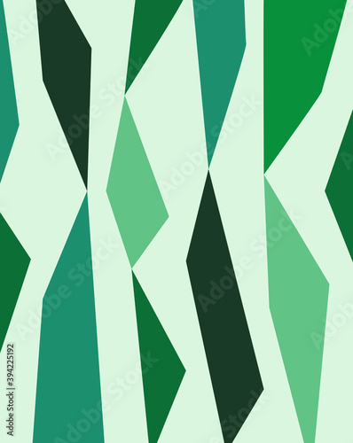 Vector template with a variety of geometric shapes in tropical colors.
Vector shapes in the form of shards are connected to each other, creating vines from them.