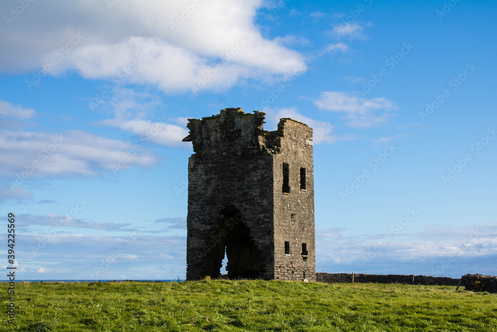 Abandoned signal tower on the edge of the seven heads cliffs, West Cork Ireland Abandoned signal tower on the edge of the seven heads cliffs, West Cork Ireland