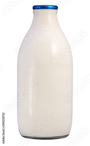 Glass Bottle Of Fresh Milk