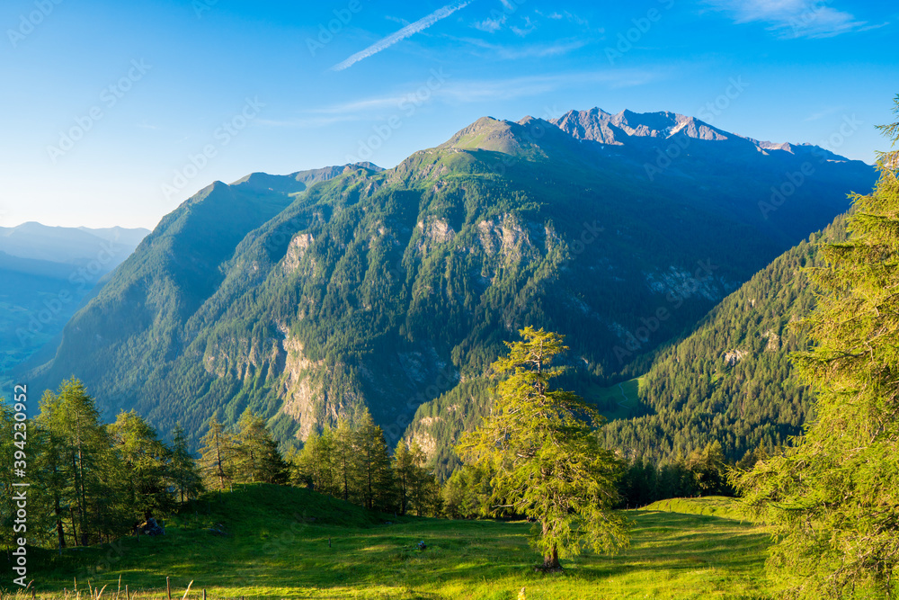 Obraz premium image of beautiful Austria landscape in alps a beautiful summer day, Grossglockner high alpine road europe in austria
